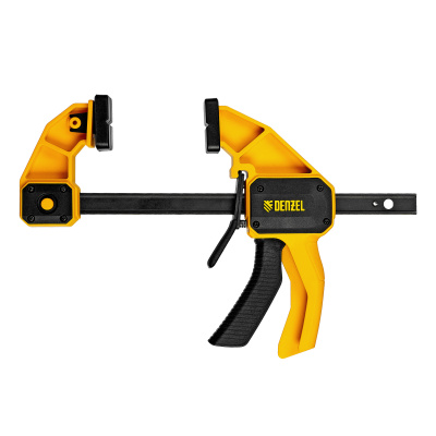 Струбцина F-образная, быстрозажимная, 150 х 80 мм, усиленный нейлоновый корпус Denzel по ценам производителя в Уфе с доставкой по всей России
