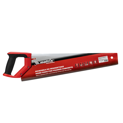 Ножовка по пенобетону, 500 мм, защитное покрытие, твердосплавные напайки на зубья, двухкомпонентная рукоятка Matrix по ценам производителя в Уфе с доставкой по всей России