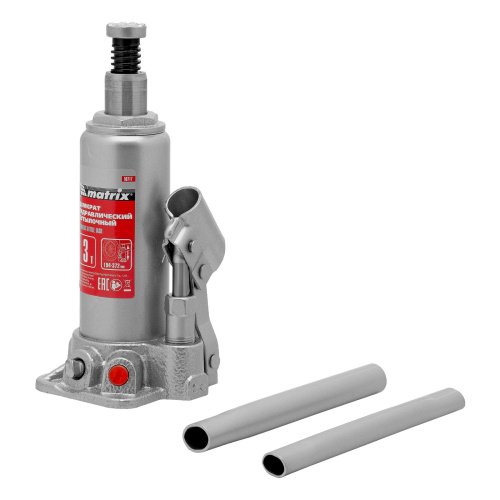 Домкрат гидравлический бутылочный, 3 т, высота подъема 194-372 мм Matrix по ценам производителя в Уфе с доставкой по всей России