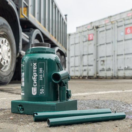 Домкрат гидравлический бутылочный, 50 т, 245-385 мм Сибртех по ценам производителя в Уфе с доставкой по всей России