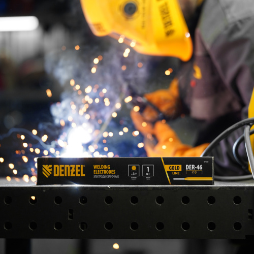 Электроды DER-46 Goldline, диам. 3 мм, 1 кг, рутил-целлюлозное покрытие Denzel по ценам производителя в Уфе с доставкой по всей России