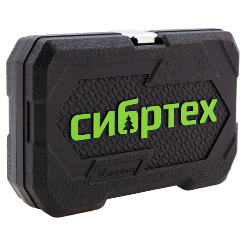 Набор инструментов 56 предметов, CrV, 1/4" Сибртех по ценам производителя в Уфе с доставкой по всей России