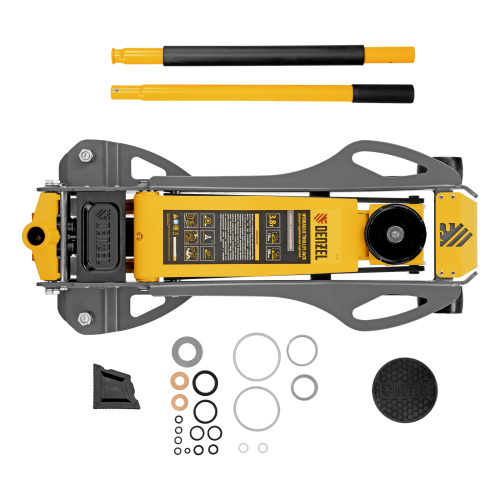 Домкрат гидравлический подкатной, 3,8 т, 110-580 мм, быстрый подъем, низкий подхват, проф. Denzel по ценам производителя в Уфе с доставкой по всей России
