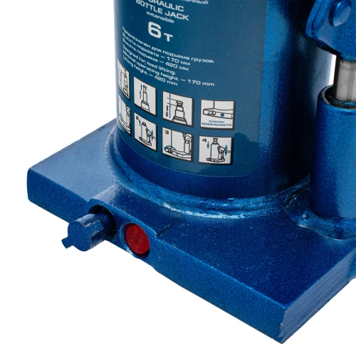 Домкрат гидравлический бутылочный телескопический, 6 т, H подъема 170-420 мм Stels по ценам производителя в Уфе с доставкой по всей России