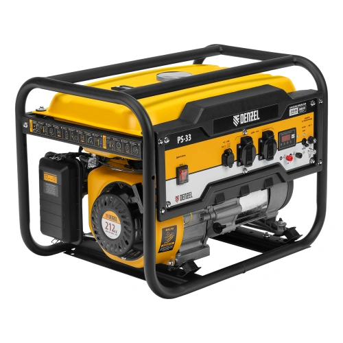Генератор бензиновый PS 33, 3.3 кВт, 230 В, 15 л, ручной стартер Denzel по ценам производителя в Уфе с доставкой по всей России