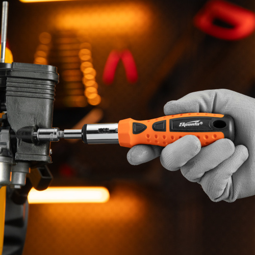 Отвертка реверсивная, биты, головки торцевые, 14 шт, Sparta по ценам производителя в Уфе с доставкой по всей России