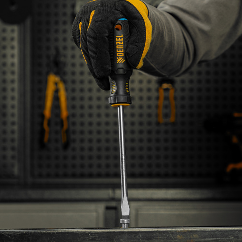 Отвертка SL8x150 мм, CrV, трехкомпонентная рукоятка Denzel по ценам производителя в Уфе с доставкой по всей России