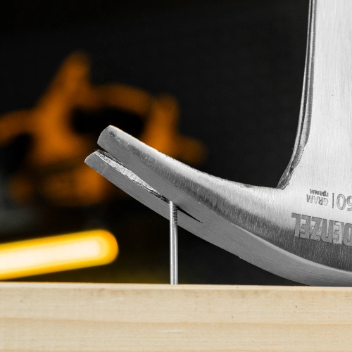 Молоток-гвоздодер 560 г, цельнометаллический, двухкомпонентная рукоятка Denzel по ценам производителя в Уфе с доставкой по всей России