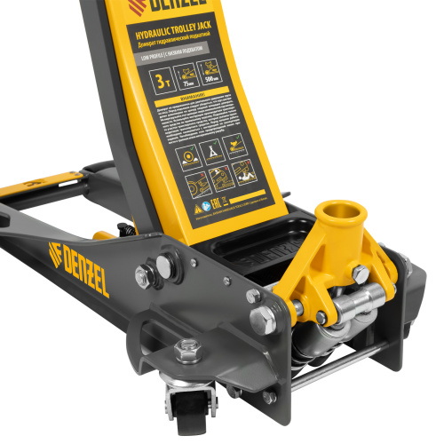Домкрат гидравлический подкатной, 3 т, 75-500 мм, быстрый подъем, низкий подхват, проф. Denzel по ценам производителя в Уфе с доставкой по всей России
