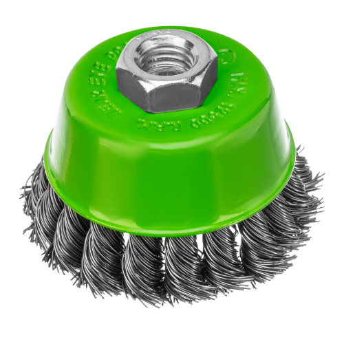 Щетка для УШМ, 75 мм, М14, "чашка", крученая металлическая проволока Сибртех по ценам производителя в Уфе с доставкой по всей России