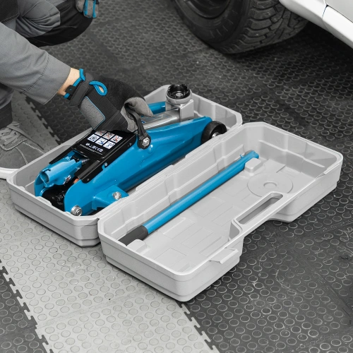 Домкрат гидравлический подкатной, 2 т, h подъема 140-340 мм, в кейсе Stels по ценам производителя в Уфе с доставкой по всей России