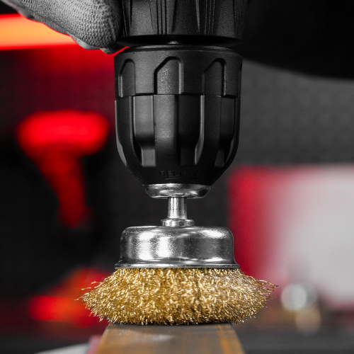 Набор щеток для дрели, 3 шт, 1 плоская, 65 мм, 50 мм "чашка", ручная металлическая Matrix по ценам производителя в Уфе с доставкой по всей России