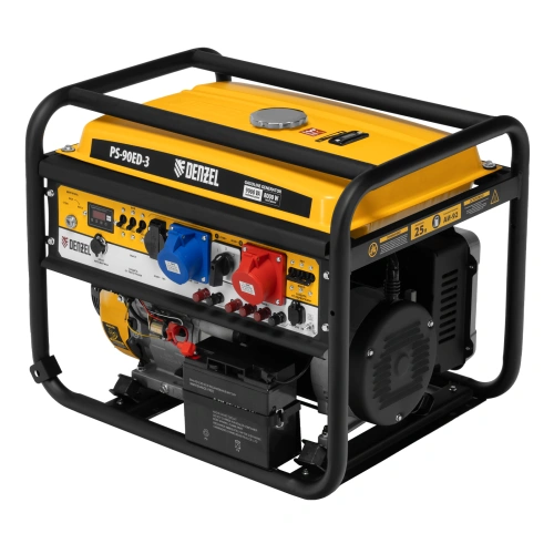 Генератор бензиновый PS 90 ED-3, 9.0 кВт, переключение режима 230 В/400 В, 25 л, электростартер Denzel по ценам производителя в Уфе с доставкой по всей России