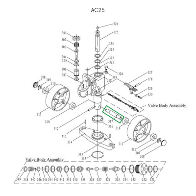 Ось крепления рулевых колес для гидравлических тележек AC25 по ценам производителя в Уфе с доставкой по всей России