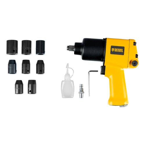 Ударный пневмогайковерт IW860+набор головок, 1/2", 7000 об/мин, 868 Нм Denzel по ценам производителя в Уфе с доставкой по всей России
