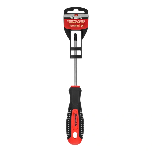 Отвертка Fusion, PZ2 x 100 мм, CrV, трехкомпонентная рукоятка "Anti slip" Matrix по ценам производителя в Уфе с доставкой по всей России