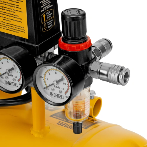 Компрессор безмасляный, малошумный  DLS 2250/100, 2250 Вт, 3x750, 100 л, 410 л/мин блок управления/ Denzel по ценам производителя в Уфе с доставкой по всей России