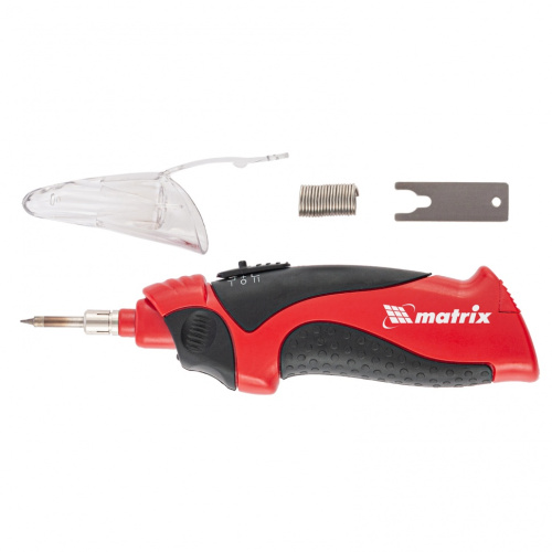 Паяльник беспроводной 4.5 В, 8 Вт, 350°С, припой 10 г, подставка, работа от элементов питания 3хАА Matrix по ценам производителя в Уфе с доставкой по всей России