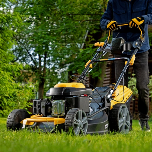 Газонокосилка бензиновая GLD-520SP-VE, 196 см3, ширина 52 см, привод, вариатор, электрический старт, 60 л Denzel по ценам производителя в Уфе с доставкой по всей России