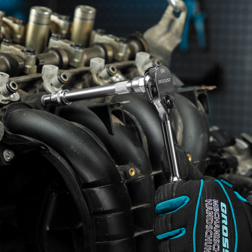 Ключ-трещотка 3/8", CrV, 120 зубьев, цельнометаллический, хром Gross по ценам производителя в Уфе с доставкой по всей России