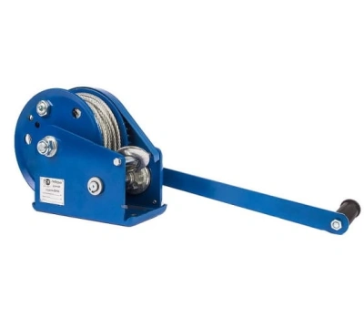 Лебедка ручная барабанная  с тросом  540кг  20м стальной корпус TOR BHW