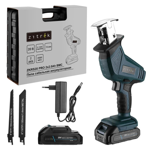 Пила сабельная аккумуляторная Zitrek ZKRS20 PRO в кейсе, 20В, 2x2.0Ач по ценам производителя в Уфе с доставкой по всей России
