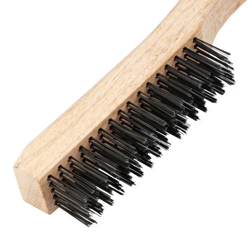 Щетка зачистная пятирядная, закаленная прямая проволока с деревянной ручкой Сибртех по ценам производителя в Уфе с доставкой по всей России