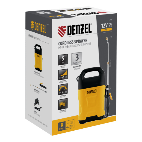 Опрыскиватель аккумуляторный D-5LI, 5 л, Li-Ion акк., 12 В, 2 Ач Denzel по ценам производителя в Уфе с доставкой по всей России
