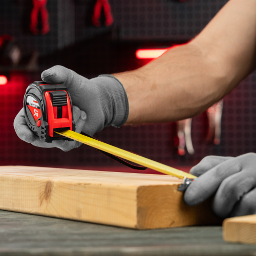 Рулетка Status Magnet 3 fixations,5 м х 25 мм,обрезиненный корпус,зацеп с магнитом Matrix по ценам производителя в Уфе с доставкой по всей России