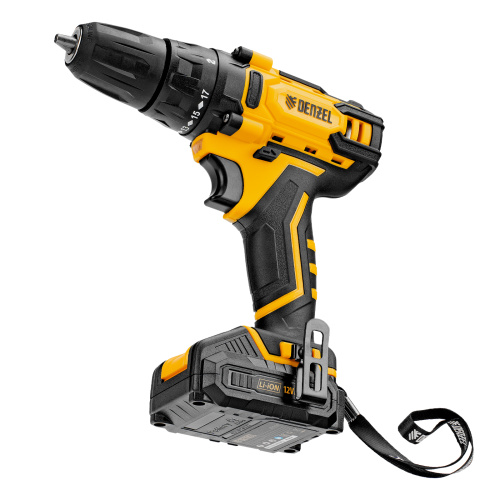 Дрель-шуруповерт аккумуляторная CDL-12-02BM, Li-Ion, 12 В, 2 акк. Denzel по ценам производителя в Уфе с доставкой по всей России