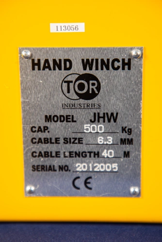 Лебедка ручная барабанная с тросом  500кг   40м с храповым механизмом TOR JHW по ценам производителя в Уфе с доставкой по всей России