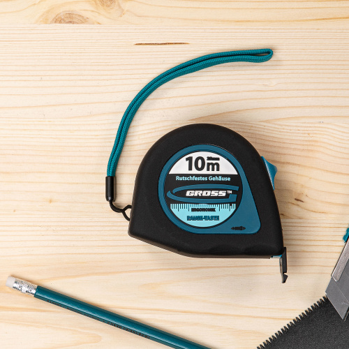 Рулетка "Ergonomisch",10 м x 25 мм,магнитный обрезиненный зацеп Gross по ценам производителя в Уфе с доставкой по всей России