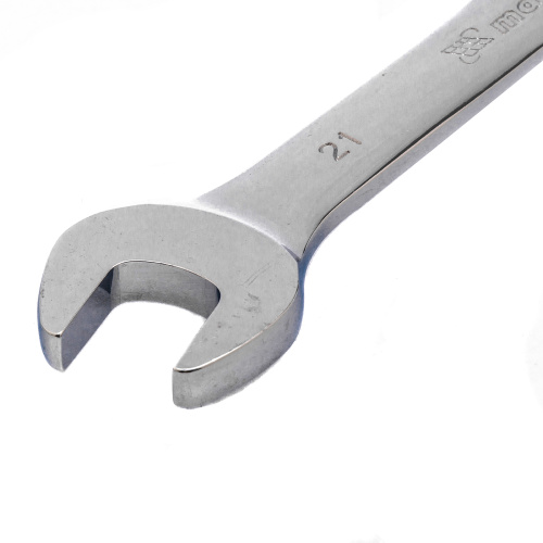 Ключ комбинированный трещоточный, 21 мм, CrV, зеркальный хром Matrix по ценам производителя в Уфе с доставкой по всей России