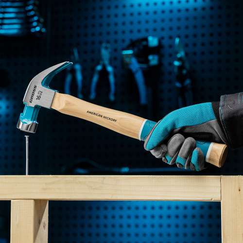 Молоток-гвоздодер, 450 г, угол 45, магнит, обрезиненная рукоятка American hickory GROSS по ценам производителя в Уфе с доставкой по всей России