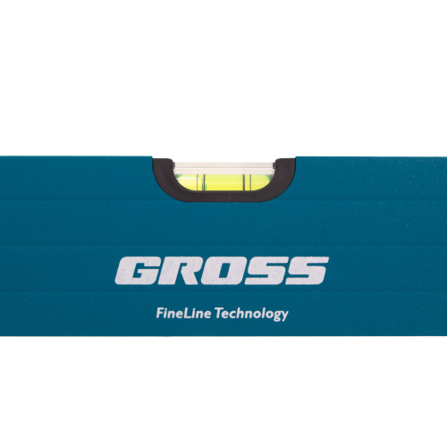 Уровень алюминиевый, 1000 мм, усиленный с ударопрочными заглушками, рукоятки, 3 глазка Gross по ценам производителя в Уфе с доставкой по всей России