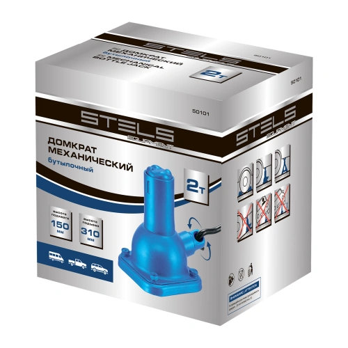 Домкрат механический бутылочный, 2 т, h подъема 150-310 мм, 2 части (домкрат, ручка) Stels по ценам производителя в Уфе с доставкой по всей России
