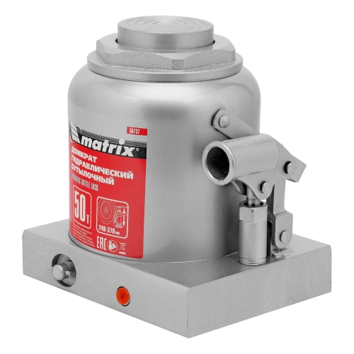 Домкрат гидравлический бутылочный, 50 т, высота подъема 240-370 мм Matrix по ценам производителя в Уфе с доставкой по всей России