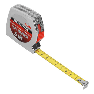 Рулетка Chrom,5 м x 13 мм,хромированный корпус Matrix по ценам производителя в Уфе с доставкой по всей России