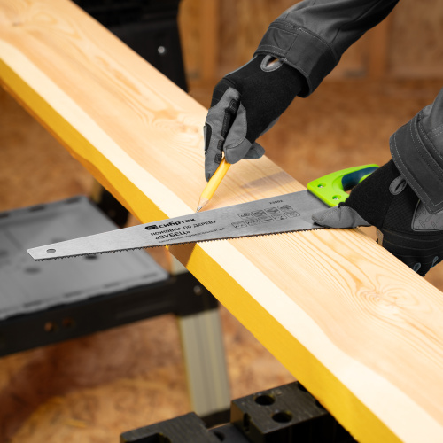 Ножовка по дереву "Зубец", 400 мм, 7-8 TPI, каленый зуб 2D, двухкомпонентная рукоятка Сибртех по ценам производителя в Уфе с доставкой по всей России