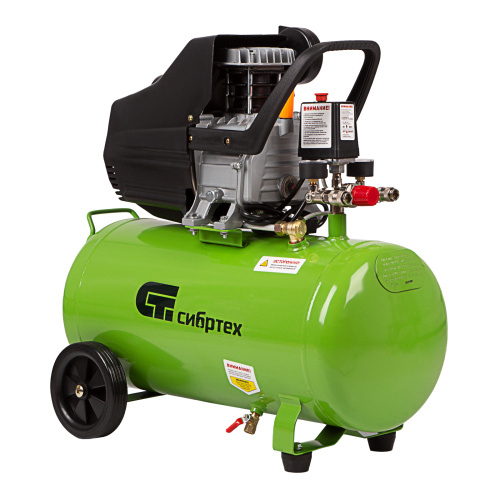 Компрессор воздушный КК-1500/50, 1.5 кВт, 198 л/мин, 50 л, прямой привод, масляный Сибртех по ценам производителя в Уфе с доставкой по всей России