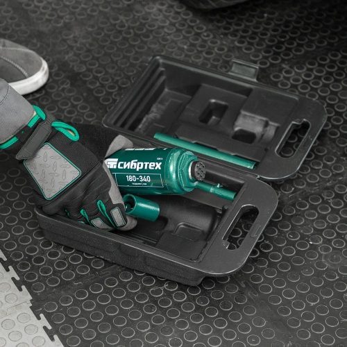 Домкрат гидравлический бутылочный, 5 т, 180-340 мм, в пласт. кейсе Сибртех по ценам производителя в Уфе с доставкой по всей России