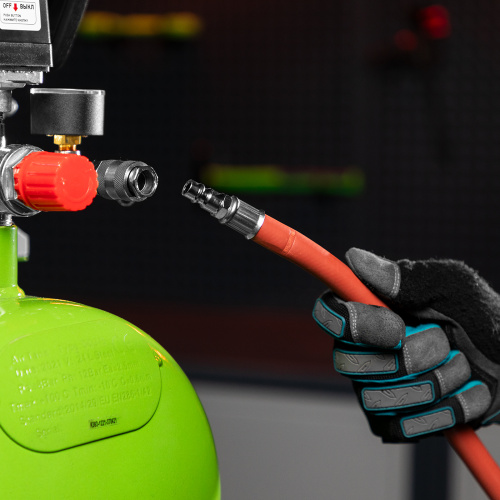 Шланг пневматический резиновый, 10 x 16 мм, 24 бар, армированный, быстросъемное соединение, 10 м Stels по ценам производителя в Уфе с доставкой по всей России