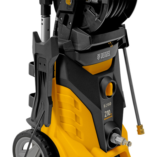 Моечная машина высокого давления R-210iD, 2600 Вт, 210 бар, 8.0 л/мин, асинхронный двигатель, барабан Denzel по ценам производителя в Уфе с доставкой по всей России