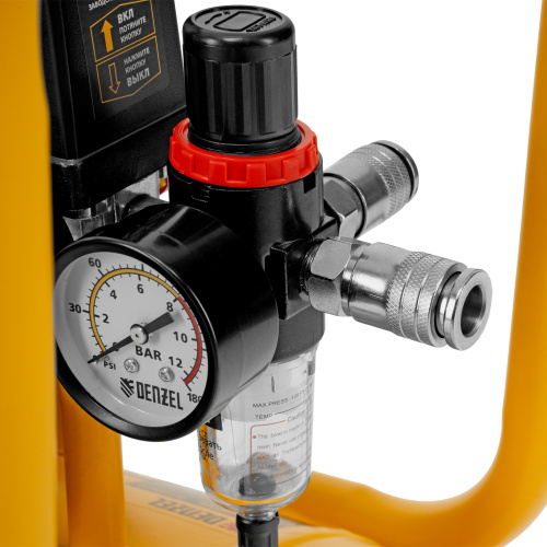 Компрессор безмасляный, малошумный DLS 2200/50, 2200 Вт, 2x1100, 50 л, 380 л/мин Denzel по ценам производителя в Уфе с доставкой по всей России