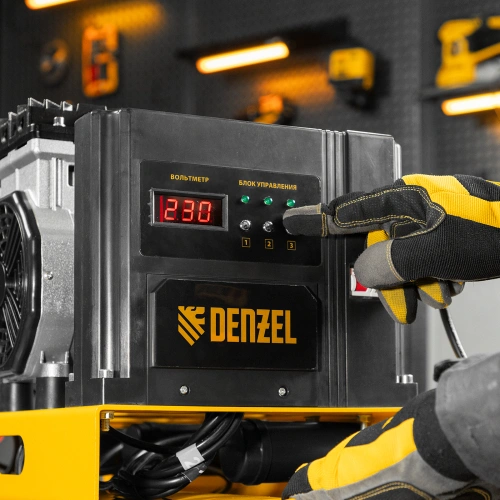 Компрессор безмасляный, малошумный DLS 3300/100, 3300 Вт,3x1100, 100 л, 570 л/мин ,блок управления Denzel по ценам производителя в Уфе с доставкой по всей России