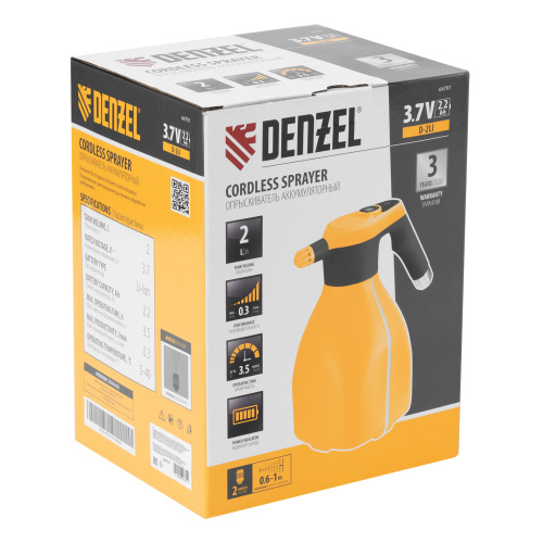 Опрыскиватель аккумуляторный D-2LI, 2 л, 3,7 В, 2,2 Ач Denzel по ценам производителя в Уфе с доставкой по всей России