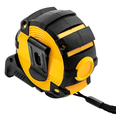 Рулетка 5м х 25мм, автоматич. фиксац., нейлон. покрытие, магнит. зацеп, двухстор. разметка Denzel по ценам производителя в Уфе с доставкой по всей России