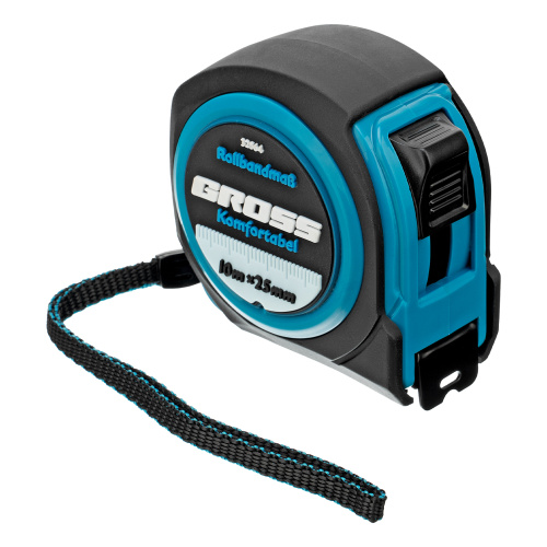 Рулетка Komfortabel 10 м х 25 мм,обрезиненный корпус Gross по ценам производителя в Уфе с доставкой по всей России