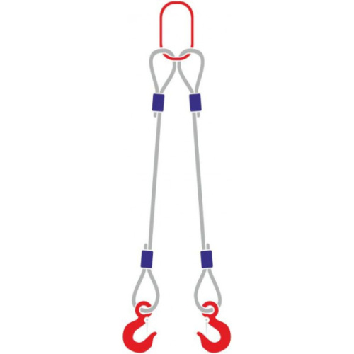 Строп канатный 2СК,  с 2 крюками 1,25Т x 3М по ценам производителя в Уфе с доставкой по всей России