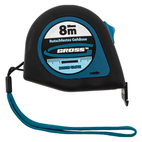 Рулетка "Ergonomisch",8 м x 25 мм,магнитный обрезиненный зацеп Gross по ценам производителя в Уфе с доставкой по всей России